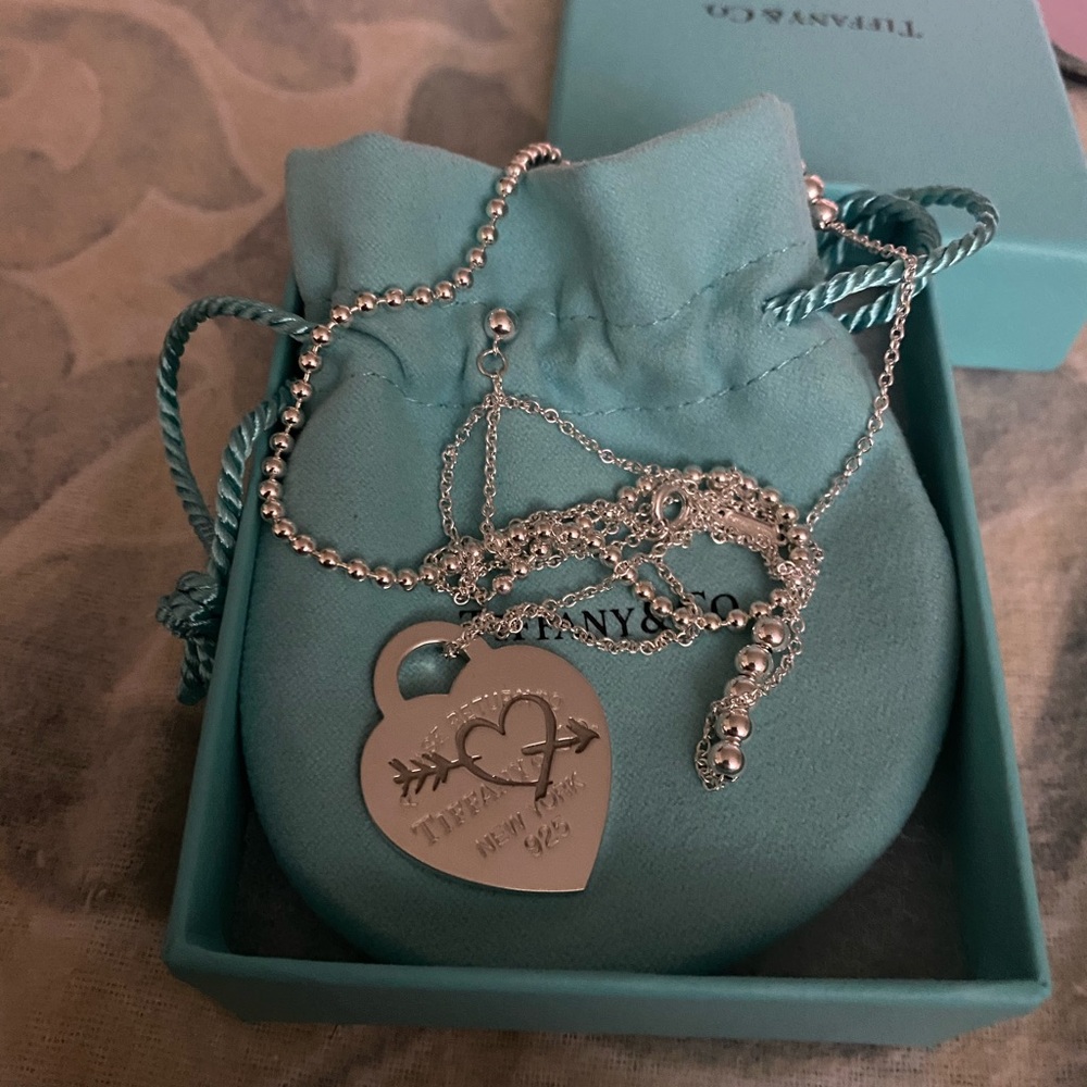 Sterling silver large heart pendant